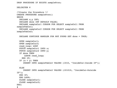 Cursors In MySQL PPT