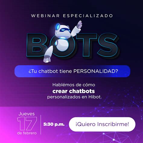 Webinar C Mo Crear Chatbots Personalizados Tu Mismo Hibot