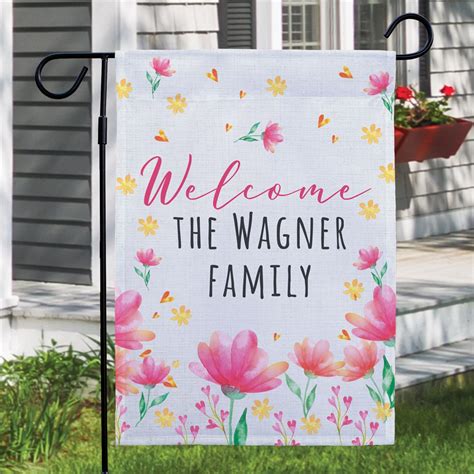 Personalized Spring Welcome Garden Flag Tsforyounow