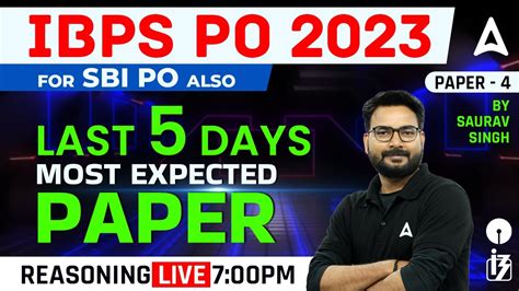 IBPS PO 2023 IBPS PO SBI PO Reasoning Most Expected Paper