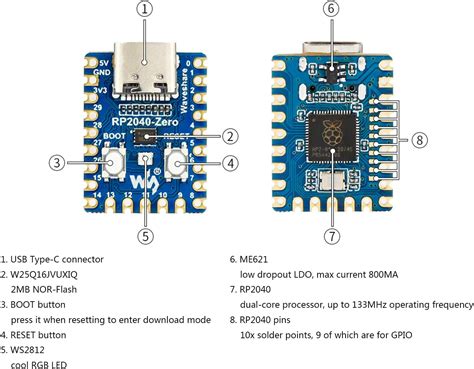 Buy 3pcs Rp2040 Zero Mini Board Pico Like Mcu Board Based On Raspberry Pi Mcu Rp2040 Dual Core