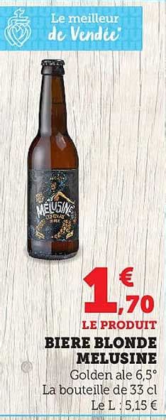 Promo Bière Blonde Mélusine chez Hyper U iCatalogue fr