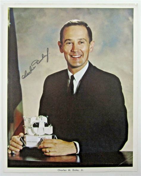 Vintage Nasa Astronaut Signed Picture Charles Duke Jr Apollo 16