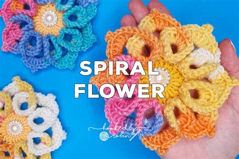 How To Crochet A Spiral D Flower Free Video Tutorial Written