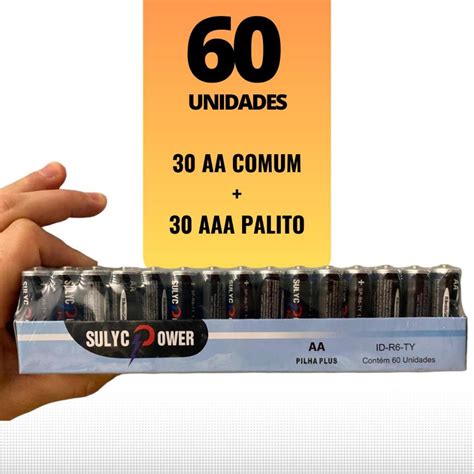 Pilha Aaa Palito Caixa Unidades Aa Pilhas Comum Segma Kit De