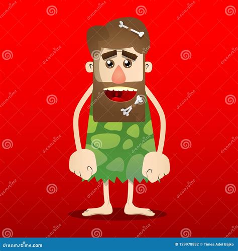 Троглодит мультфильма от положения каменного века Иллюстрация вектора ...