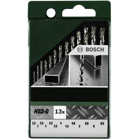 Jeu de forets pour le métal HSS Bosch Accessories 2609255061 13 pièces