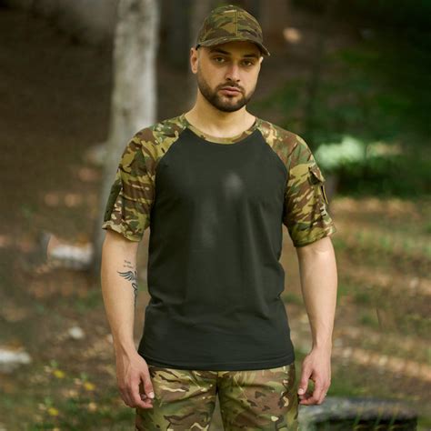 Мужская футболка Intruder Sleeve с липучками под шевроны и карманом ...