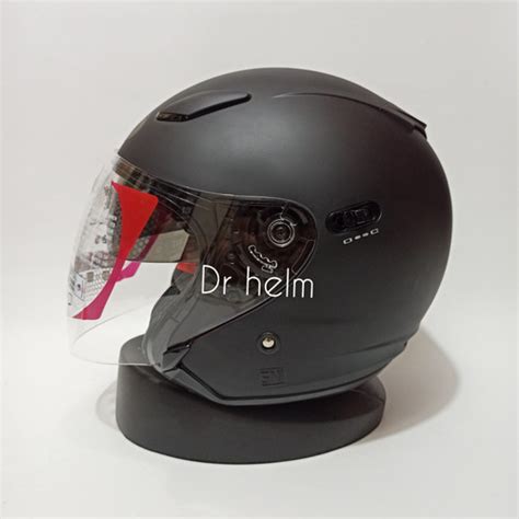 Jual HELM KYT DJ MARU MAXI SOLID BLACK DOFF HITAM DOF DOUBLE VISOR M