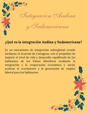 Calam O Integracion Andina Y Sudamericana