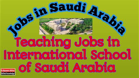 Teaching Jobs In International School In Saudi Arabia Salary In Saudi