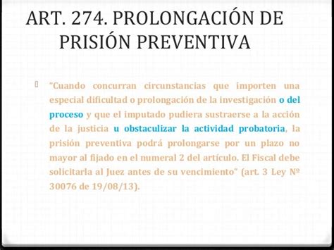 Prolongacion De Prision Preventiva