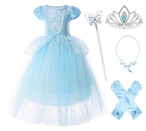 Vestido De Princesa Costume Jerrisapparel Para Niñas Azul Con