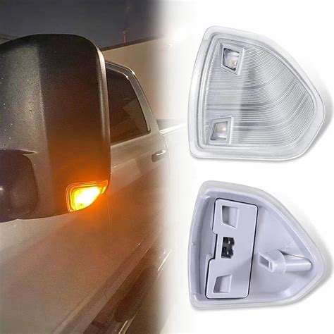 2pcsCar Rearview Mirror Turn Signal Light LED Marker Lamps For Dodge 09