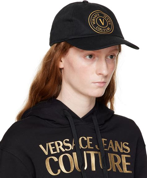 Versace Jeans Couture Black V Emblem Cap Versace