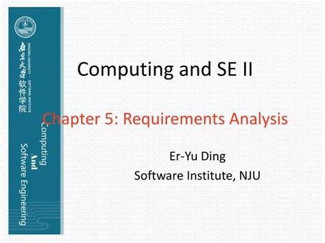 Ppt Computing And Se Ii Chapter 5 Requirements Analysis Powerpoint