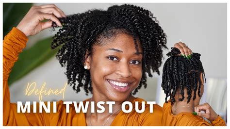 How To Turn Mini Twists Into A Super Defined Twist Out Youtube