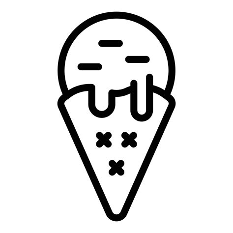 Ice Cream Caramel Icon Outline Style 15907434 Vector Art At Vecteezy