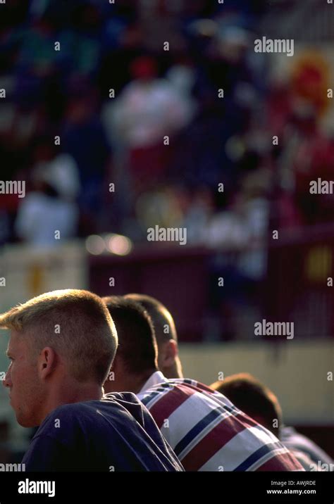 Group of men inside an arena Stock Photo - Alamy