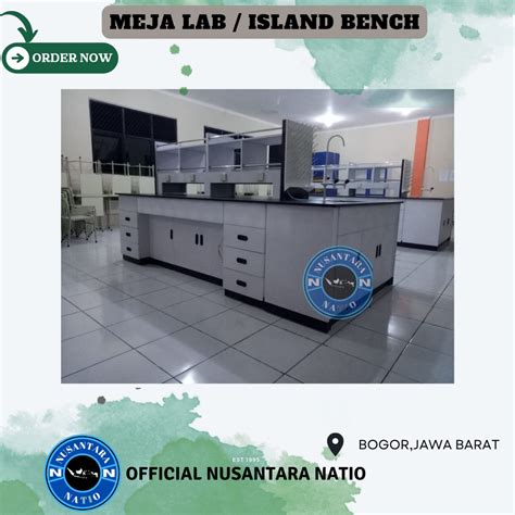 Jual Meja Tengah Laboratorium Island Bench Phenolic 13 240CPR