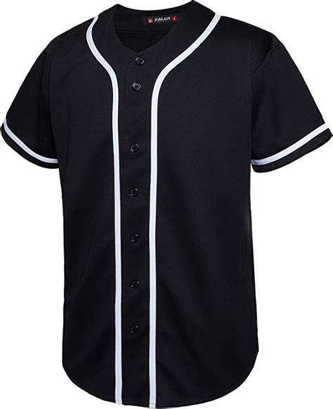 Amazon Ealer Bj Series Mens Baseball Jersey Button Down Shirts