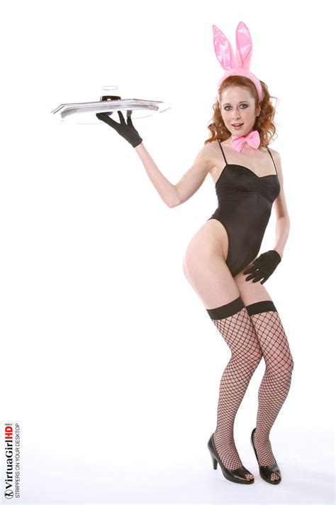 Naughty Redhead Bunny Lucie T Strips In Fishnets Porn Pictures XXX Photos Sex Images 3074552