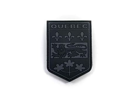 Pvc Morale Patch Quebec Provincial Patch Black And Grey