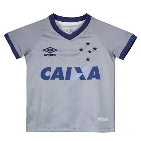 Camisa Infantil Cruzeiro III 2018 Umbro Prata MG Shopee Brasil