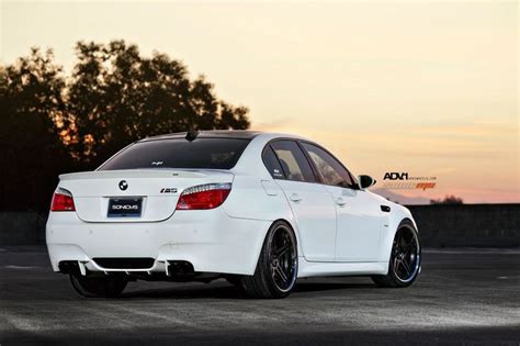 White Bmw M5 On Adv1 Custom Wheels