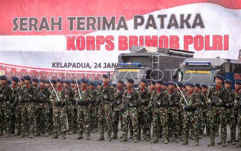 Upacara Serah Terima Pataka Korps Brimob Polri Antara Foto