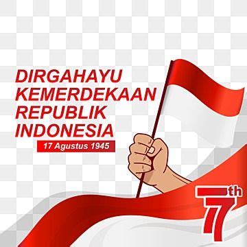 Tulisan Dirgahayu Republik Indonesia Ke Dengan Bendera Kebebasan