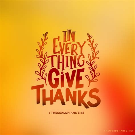 In Everything Give Thanks - The Word Shared