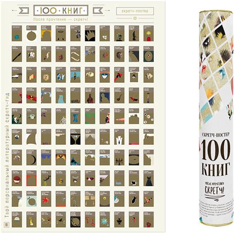 Скретч-плакат «100 книг»