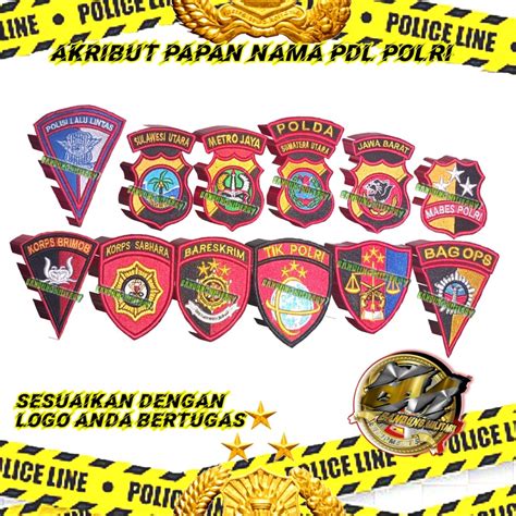 Jual LOGO BORDIR TIMBUL WING PDL POLRI AKRIBUT LOKASI POLDA SERAGAM