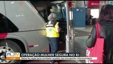 RJ Inter TV 1ª Edição Detro faz ação para combater assédio nos