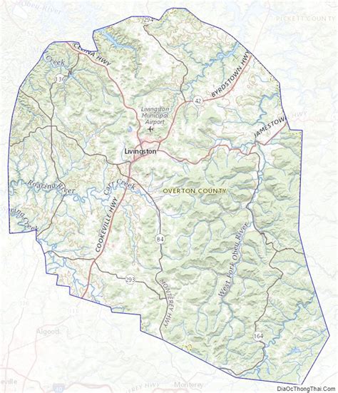 Map of Overton County Tennessee Địa Ốc Thông Thái