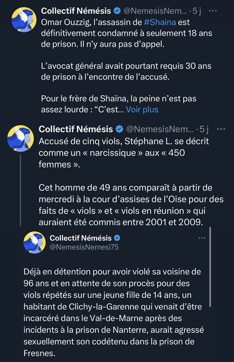 Collectif Némésis on Twitter Voici une liste non exhaustive de ce qu