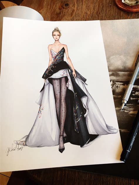 Zuhair Murad Sketch Sketching Draw Drawing Fashion Fashionsketch