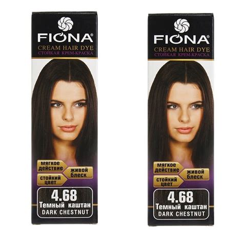 Fiona Крем-краска для волос, тон 4.68 Темный каштан, 2 уп. купить на ...