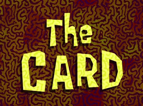 Spongebob The Card Title Card by wreny2001 on DeviantArt