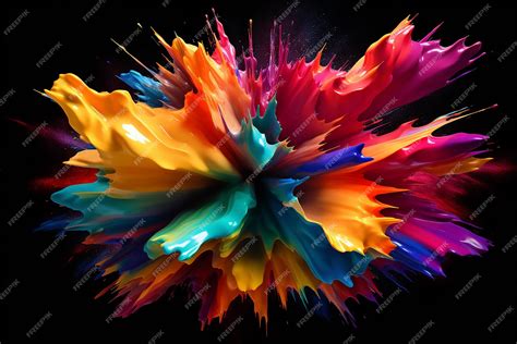 Premium Vector Color Emotion Series Composition Of Color Burst Splash