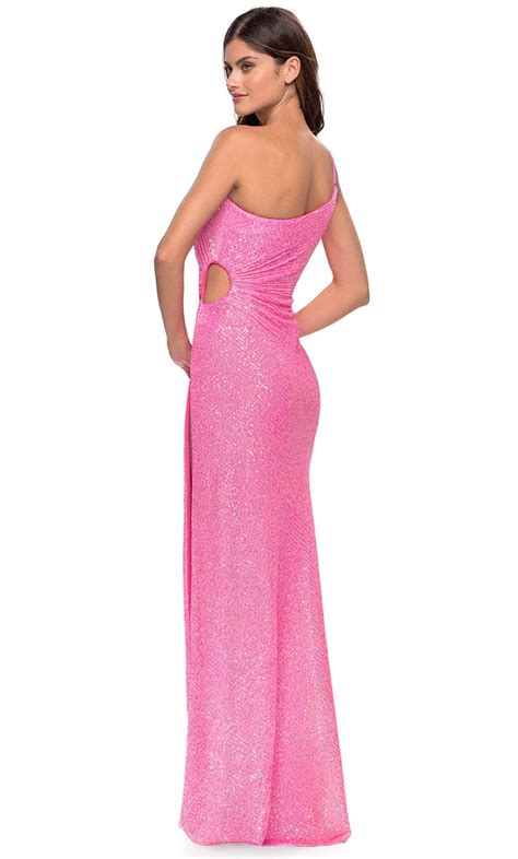 La Femme 31213 Sequin Embellished One Sleeve Long Prom Gown Couture