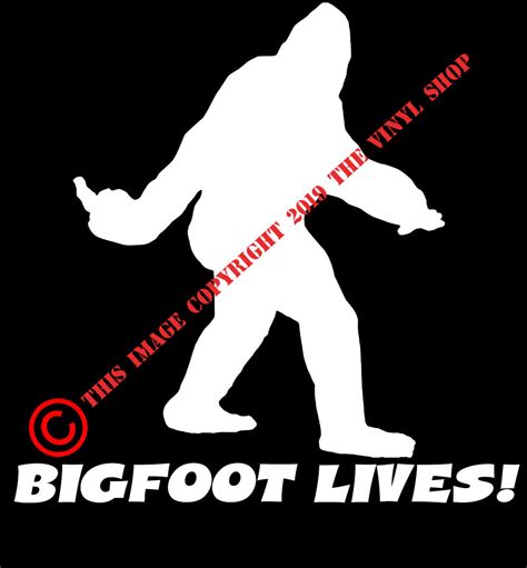 Bigfoot Lives Middle Finger Sasquatch Yeti Sticker Decal NW WA