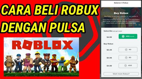 Cara Beli Robux Dengan Pulsa Mudah Dan Cepat Youtube