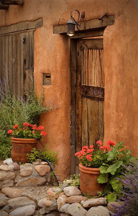 Santa Fe New Mexico Canyon Road Doorway Santa Fe Style Decor