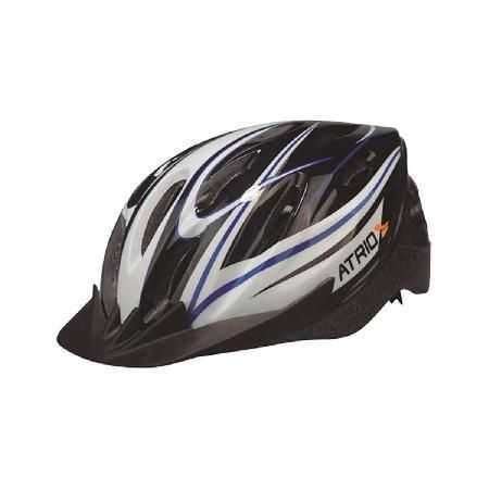 CAPACETE PARA BIKE PRETO BRANCO AZUL TAMANHO M BI037 na Tudo à Beça