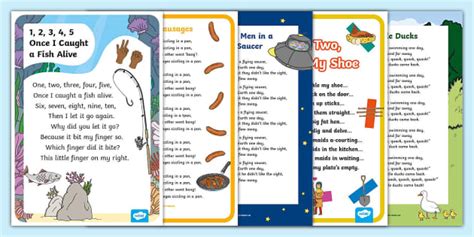 Numbers Nursery Rhymes Pack (l'insegnante ha fatto) - Twinkl