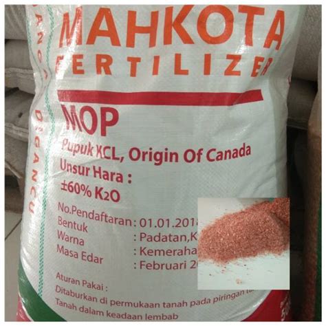 Jual Pupuk MOP KCL MAHKOTA Origin Of CANADA Repack 250gr Untuk