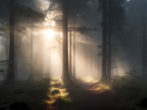 Download Ai Generated Forest Sunrise Royalty Free Stock Illustration