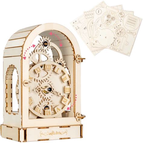 Wooden Building Kit Adults Vintage Clock Craftsandco